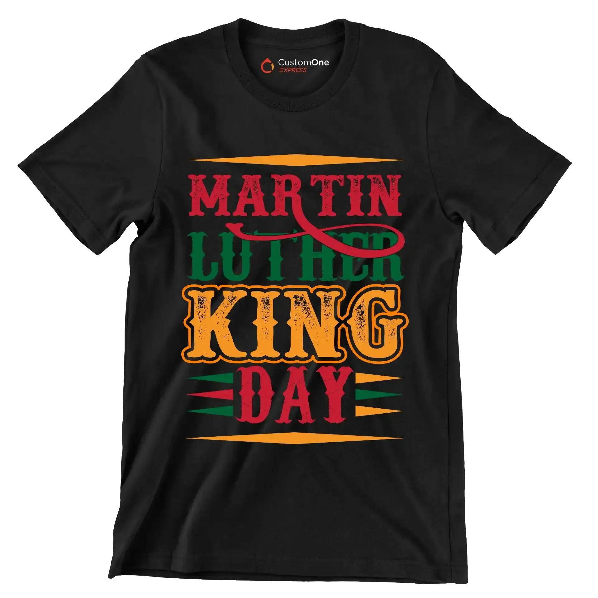 Martin Luther King Day - Martin Luther King T-Shirt-Black-S-Custom One Express