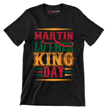 Martin Luther King Day - Martin Luther King T-Shirt-Black-S-Custom One Express
