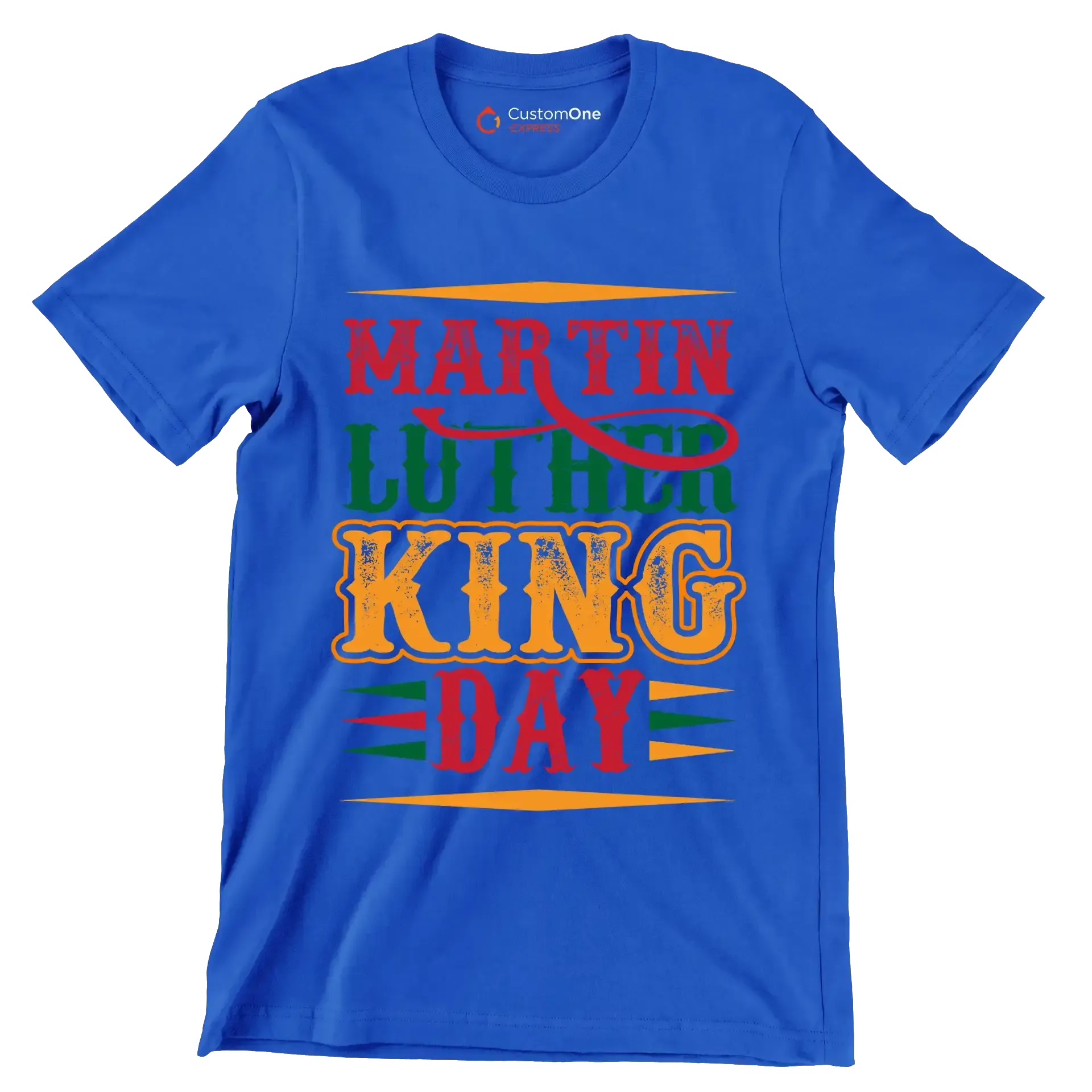 Martin Luther King Day - Martin Luther King T-Shirt-Blue-S-Custom One Express