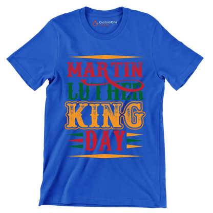 Martin Luther King Day - Martin Luther King T-Shirt-Blue-S-Custom One Express