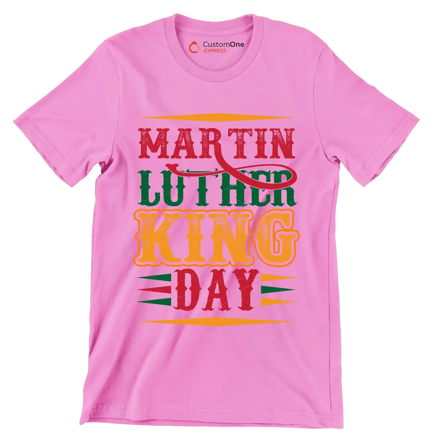 Martin Luther King Day - Martin Luther King T-Shirt-Pink-S-Custom One Express