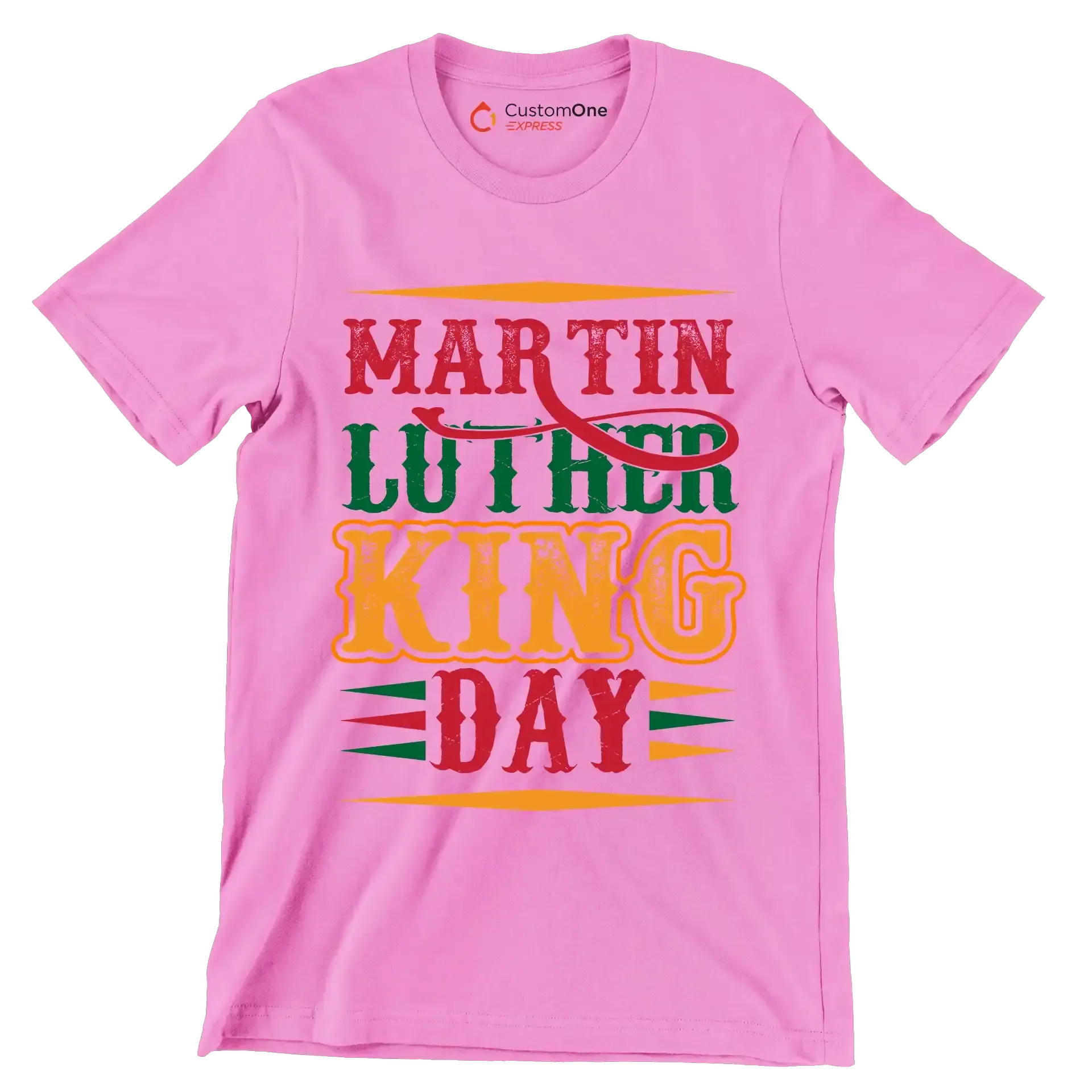 Martin Luther King Day - Martin Luther King T-Shirt-Pink-S-Custom One Express