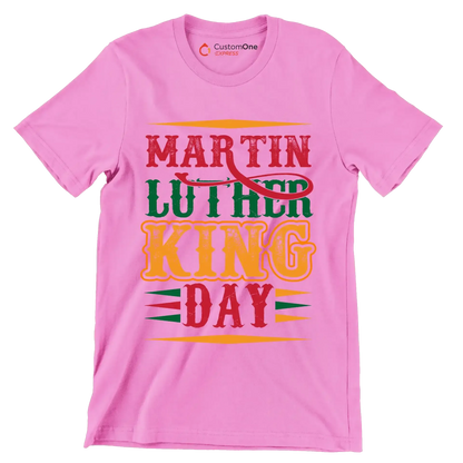 Martin Luther King Day - Martin Luther King T-Shirt-Pink-S-Custom One Express