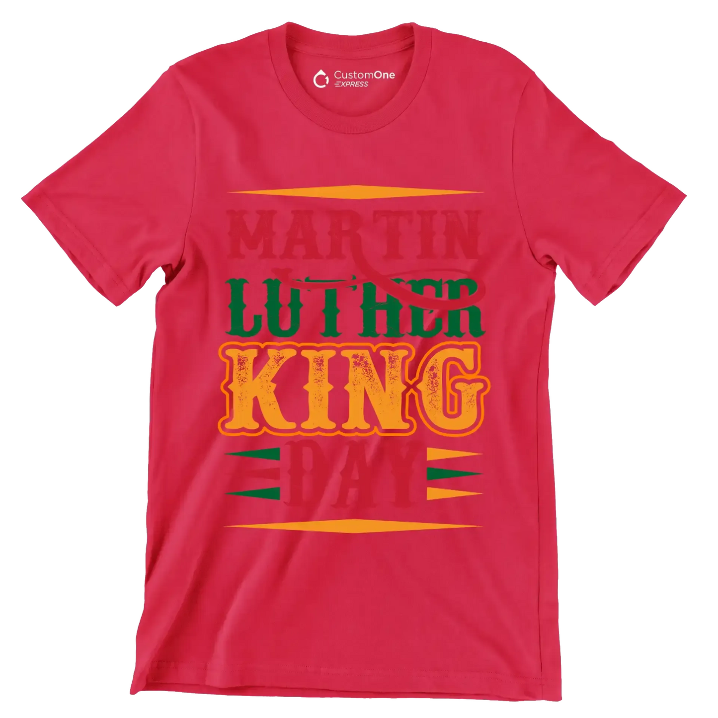 Martin Luther King Day - Martin Luther King T-Shirt-Red-S-Custom One Express