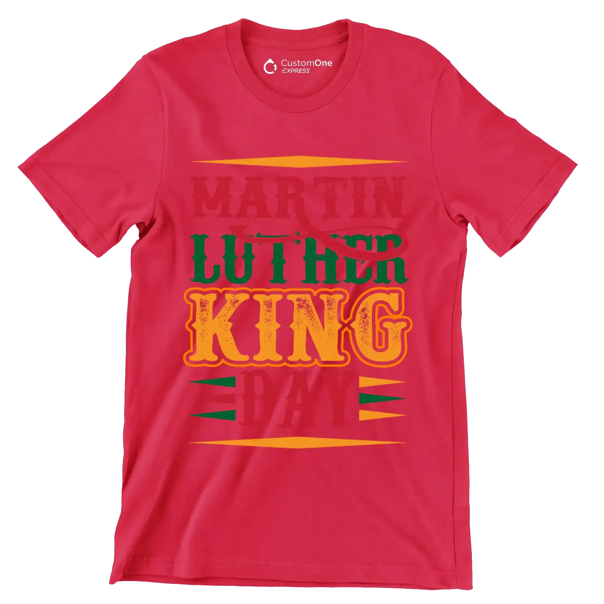 Martin Luther King Day - Martin Luther King T-Shirt-Red-S-Custom One Express