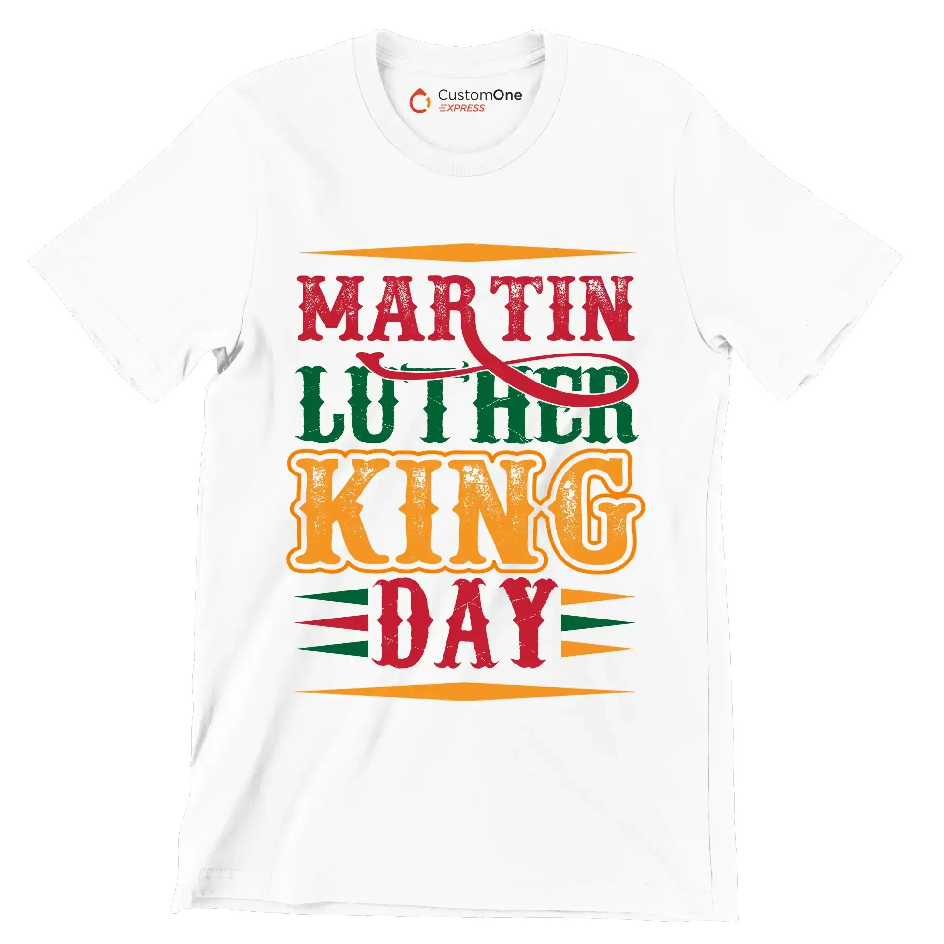Martin Luther King Day - Martin Luther King T-Shirt-White-S-Custom One Express