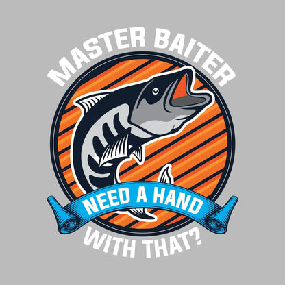 Master baiter need a hand with that - Fishing Themed T-Shirt-Black-S-Custom One Express