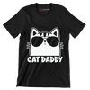 Mens Vintage Cat Daddy Cat - Cat Themed T-Shirt-Black-S-Custom One Express