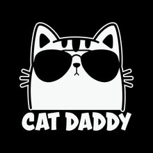 Mens Vintage Cat Daddy Cat - Cat Themed T-Shirt-Black-S-Custom One Express