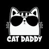 Mens Vintage Cat Daddy Cat - Cat Themed T-Shirt-Black-S-Custom One Express