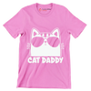 Mens Vintage Cat Daddy Cat - Cat Themed T-Shirt-Pink-S-Custom One Express
