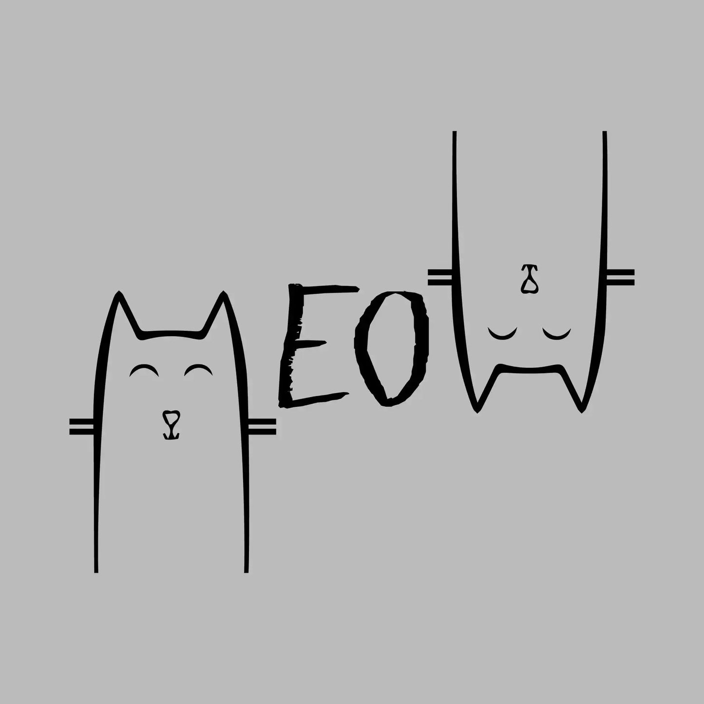 Meow - Cat Themed T-Shirt-Blue-S-Custom One Express
