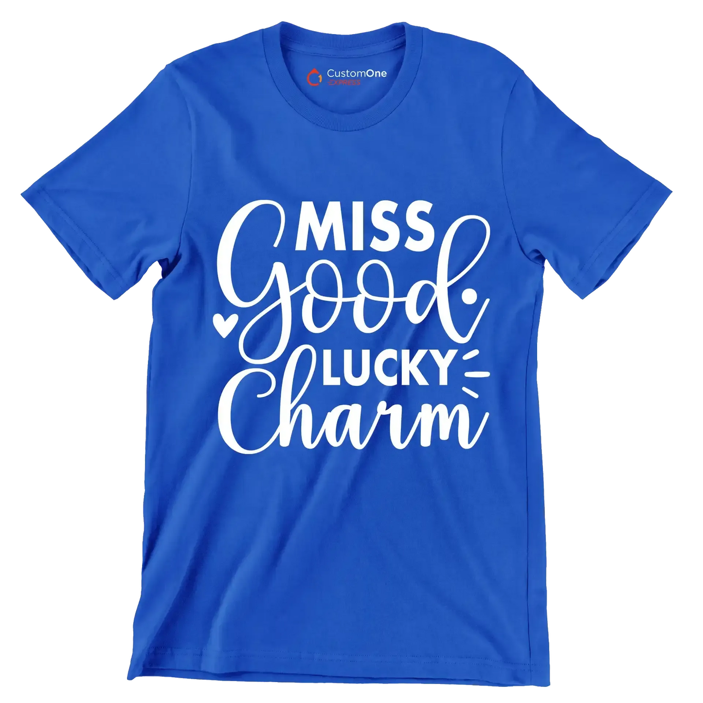 Miss Good Lucky Charm - St. Patrick's Day T-Shirt-Blue-S-Custom One Express