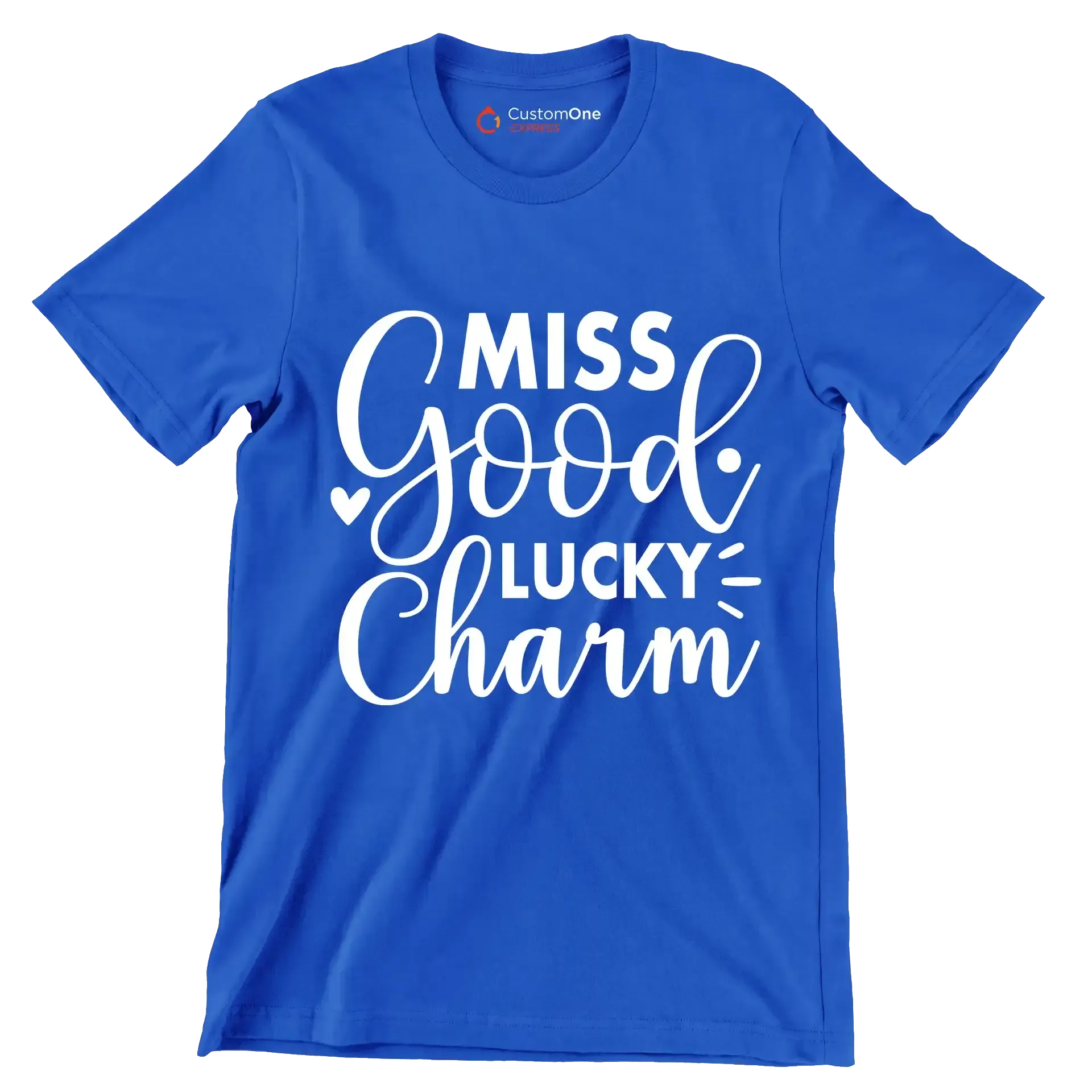 Miss Good Lucky Charm - St. Patrick's Day T-Shirt-Blue-S-Custom One Express