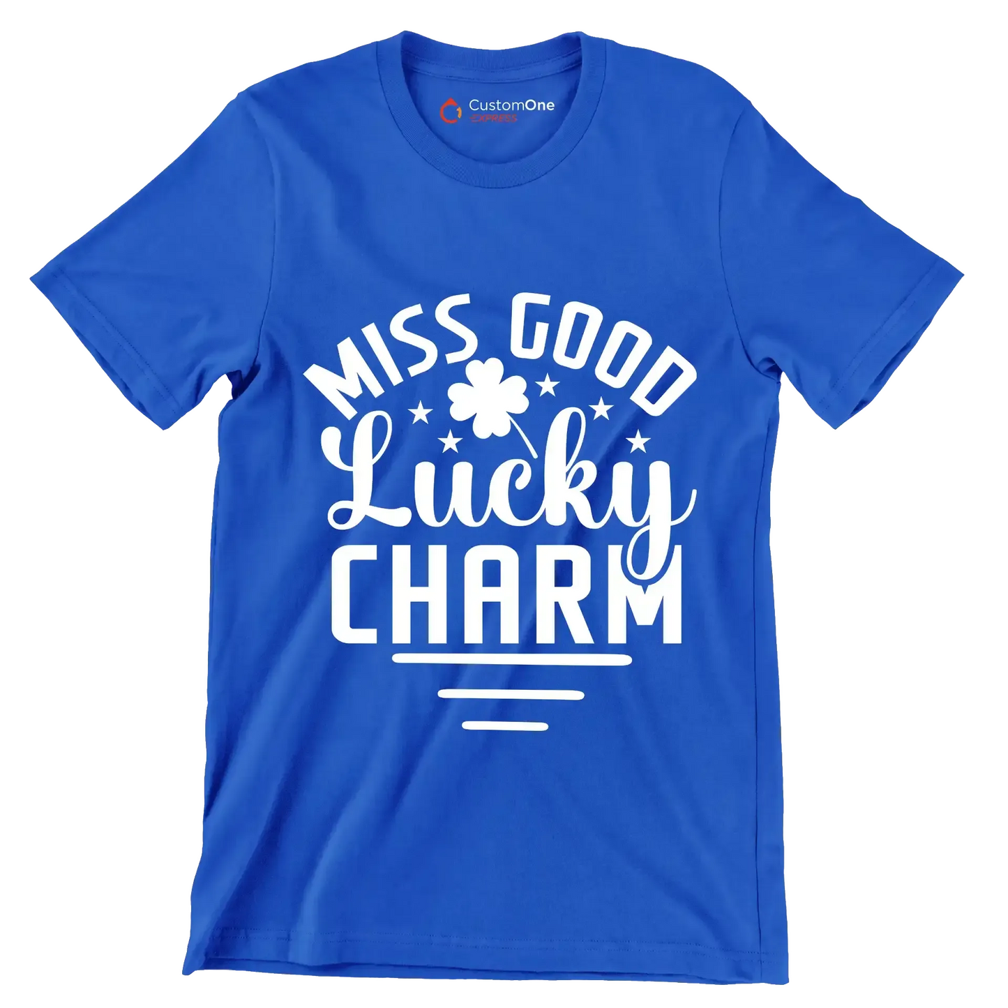 Miss Good Lucky Charm - St. Patrick's Day T-Shirt-Blue-S-Custom One Express