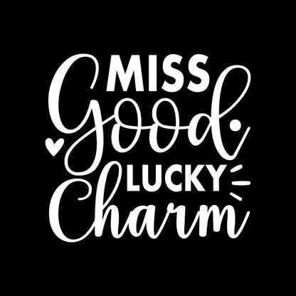Miss Good Lucky Charm - St. Patrick's Day T-Shirt-Black-S-Custom One Express