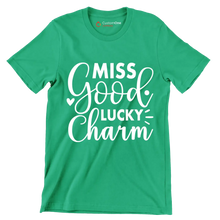 Miss Good Lucky Charm - St. Patrick's Day T-Shirt-Green-S-Custom One Express