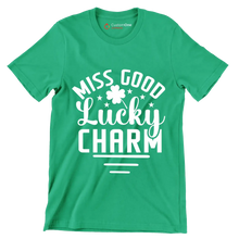 Miss Good Lucky Charm - St. Patrick's Day T-Shirt-Green-S-Custom One Express