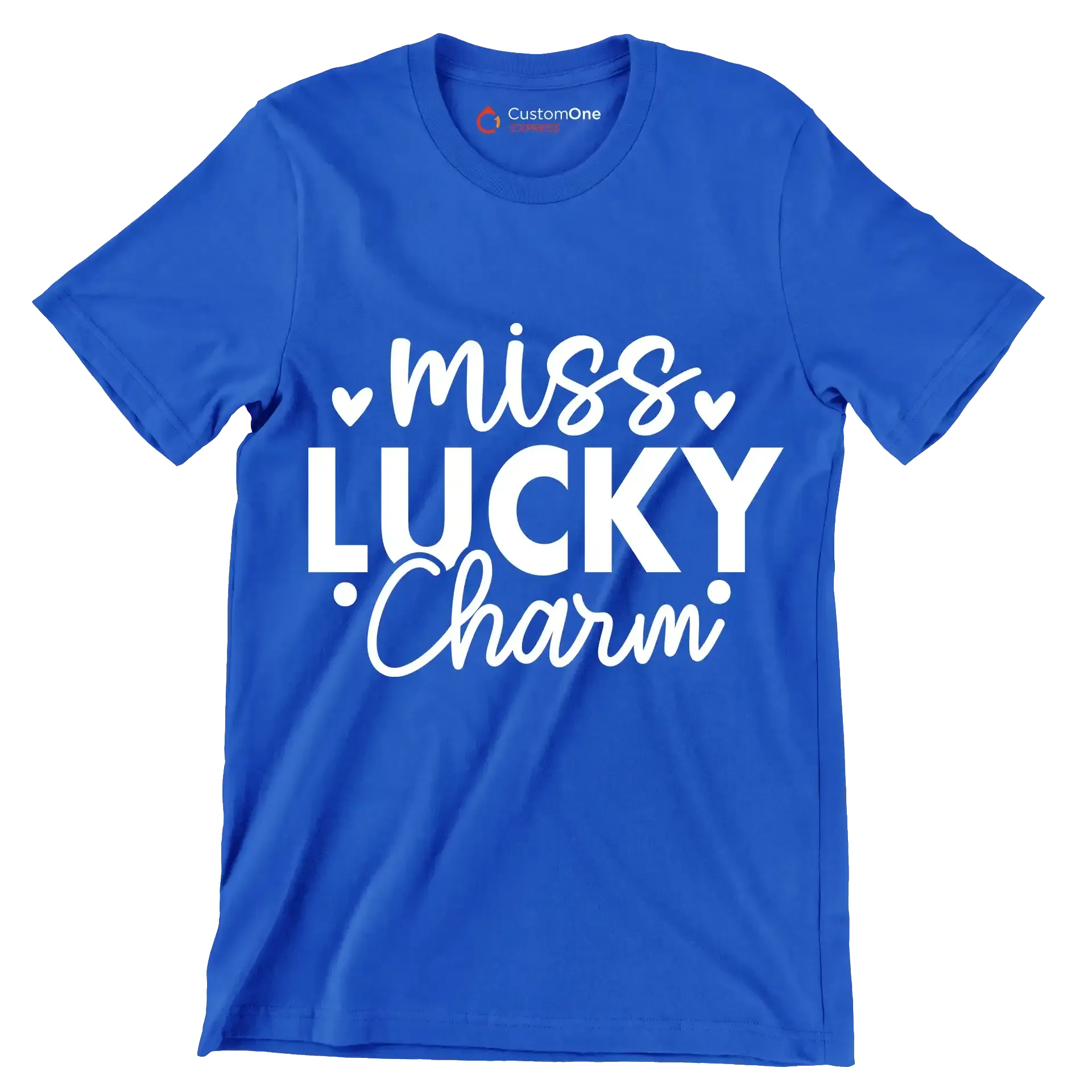 Miss Lucky Charm - St. Patrick's Day T-Shirt-Blue-S-Custom One Express
