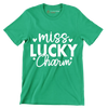 Miss Lucky Charm - St. Patrick's Day T-Shirt-Green-S-Custom One Express