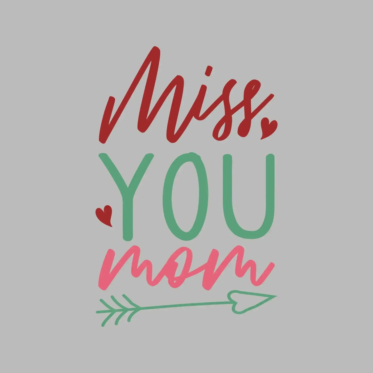Miss you mom - Mother’s Day T-Shirt-Black-S-Custom One Express