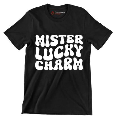 Mister lucky charm - St. Patrick's Day T-Shirt-Black-S-Custom One Express