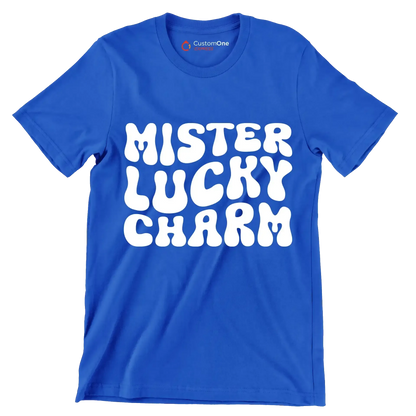 Mister lucky charm - St. Patrick's Day T-Shirt-Blue-S-Custom One Express