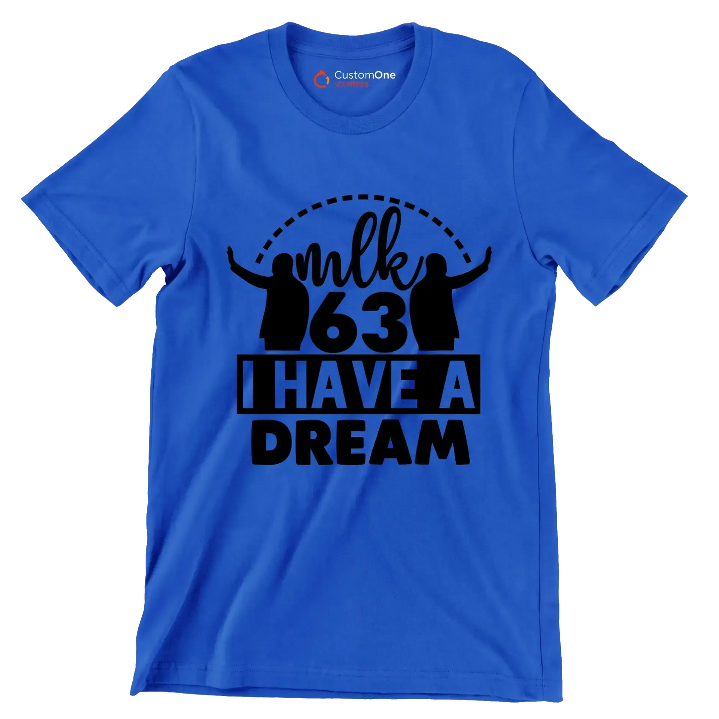 Mlk 63 I have a dream - Martin Luther King T-Shirt-Blue-S-Custom One Express