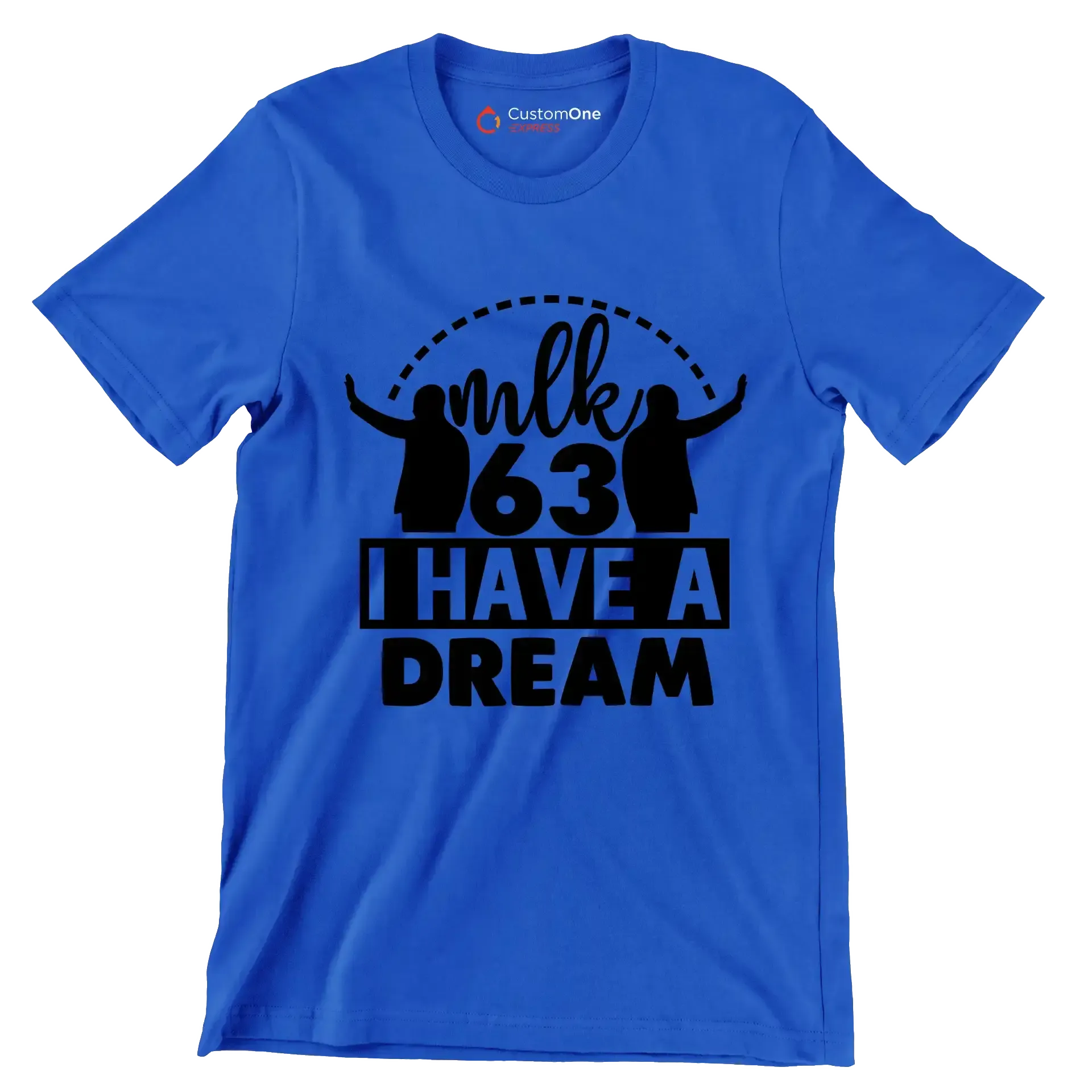 Mlk 63 I have a dream - Martin Luther King T-Shirt-Blue-S-Custom One Express