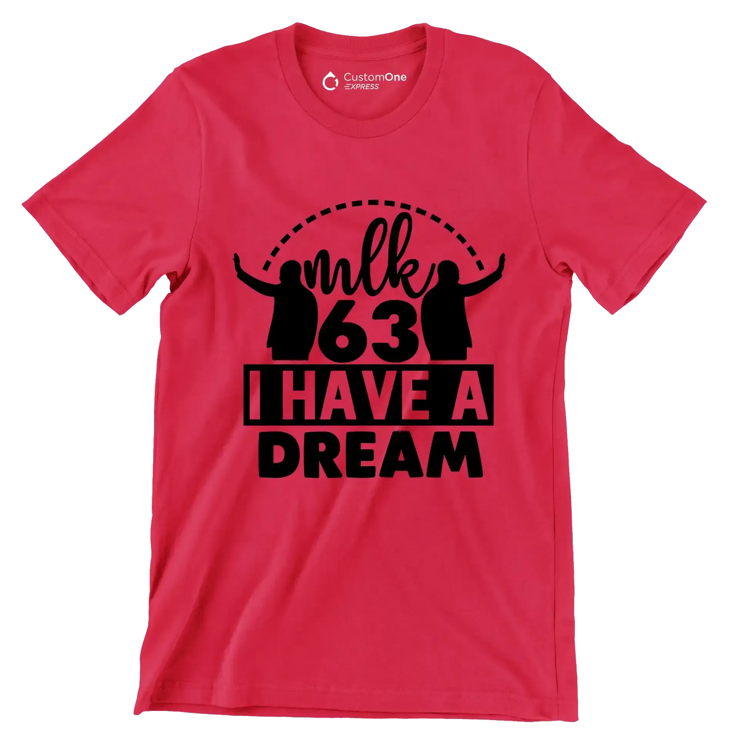 Mlk 63 I have a dream - Martin Luther King T-Shirt-Red-S-Custom One Express