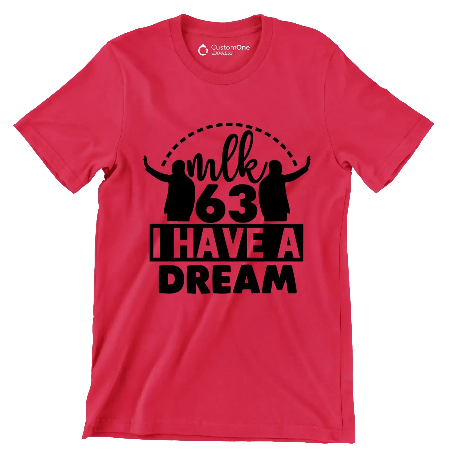Mlk 63 I have a dream - Martin Luther King T-Shirt-Red-S-Custom One Express