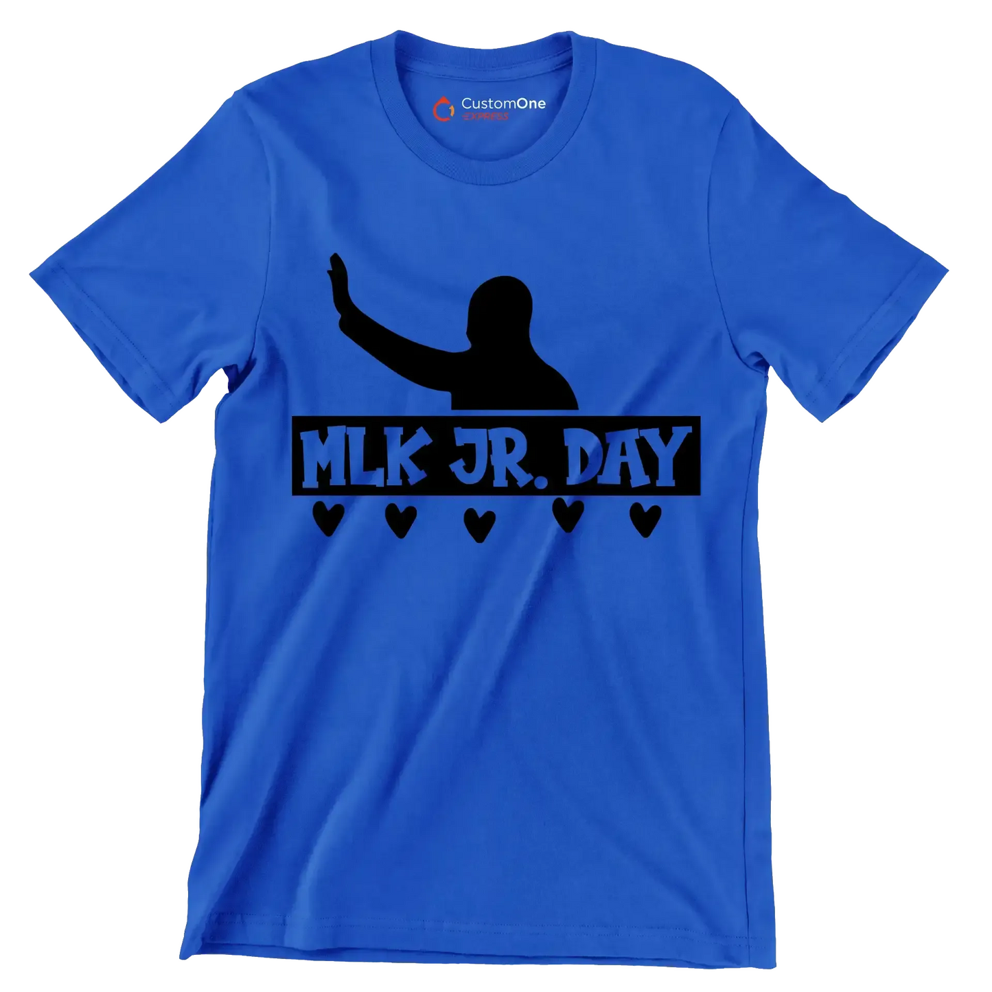 Mlk Jr. Day - Martin Luther King T-Shirt-Blue-S-Custom One Express