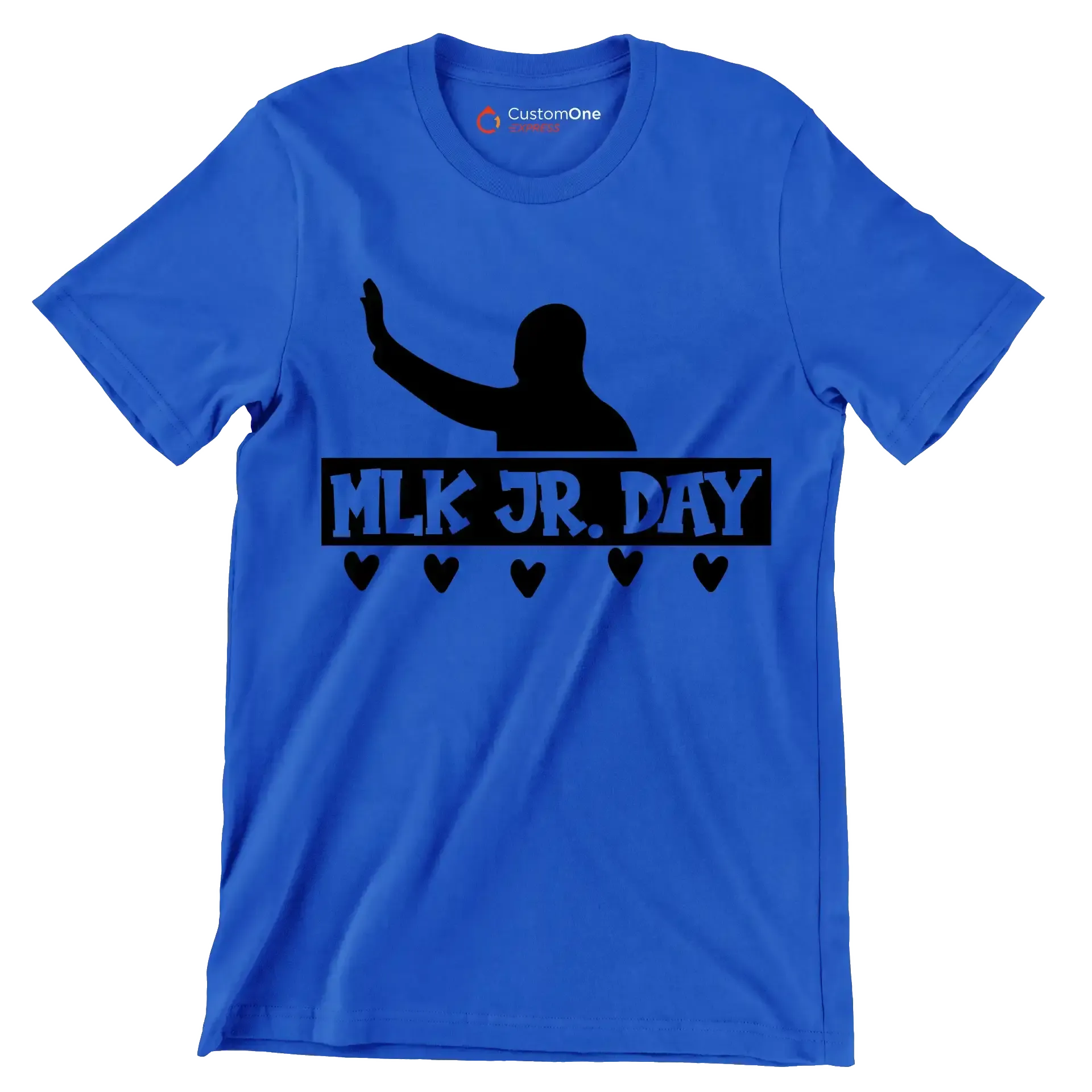 Mlk Jr. Day - Martin Luther King T-Shirt-Blue-S-Custom One Express