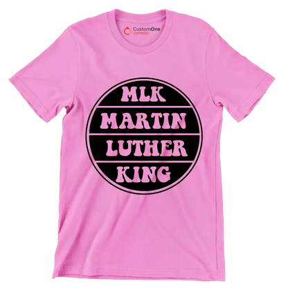 Mlk Martin Luther King - Martin Luther King T-Shirt-Pink-S-Custom One Express