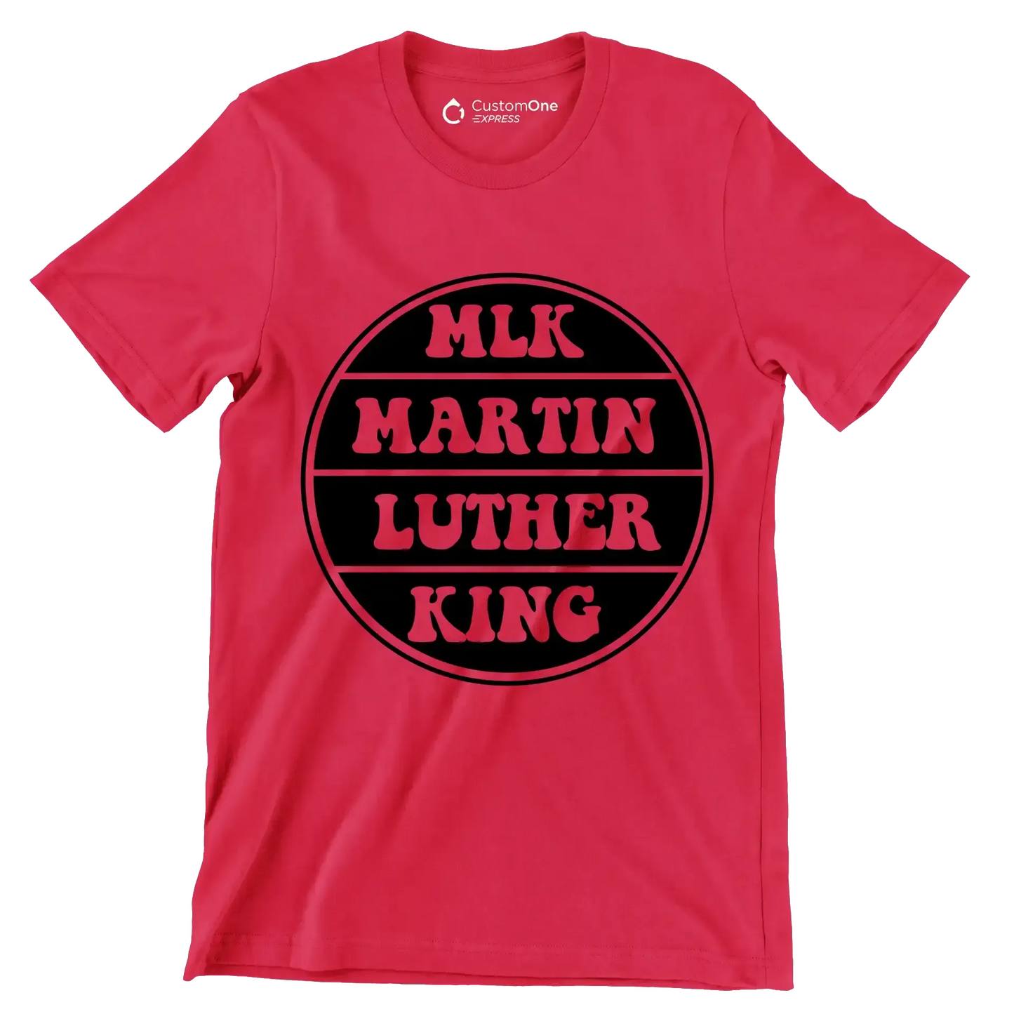 Mlk Martin Luther King - Martin Luther King T-Shirt-Red-S-Custom One Express