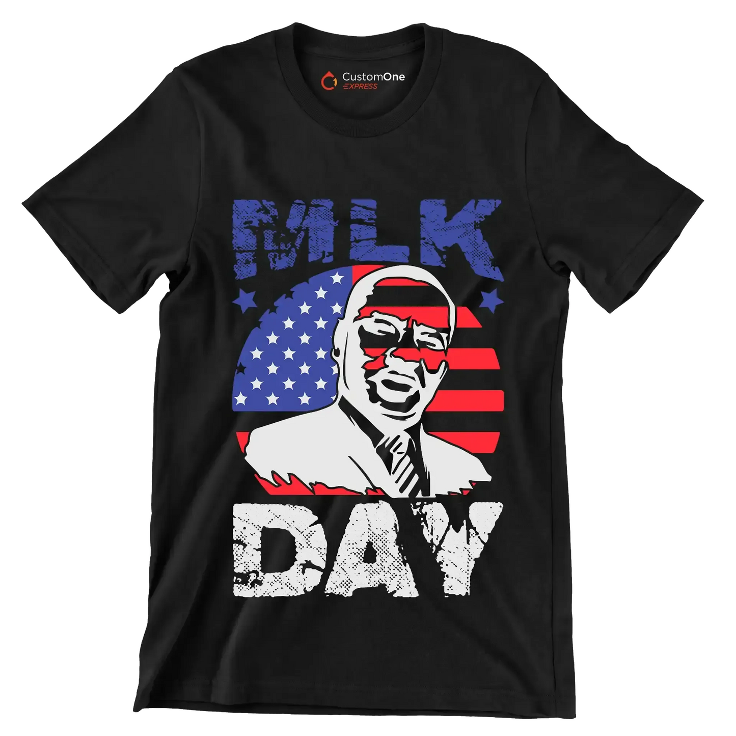 Mlk day - Martin Luther King T-Shirt-Black-S-Custom One Express