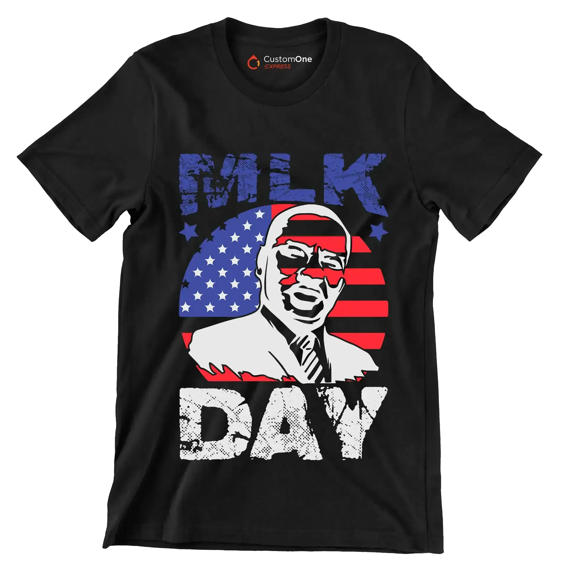 Mlk day - Martin Luther King T-Shirt-Black-S-Custom One Express