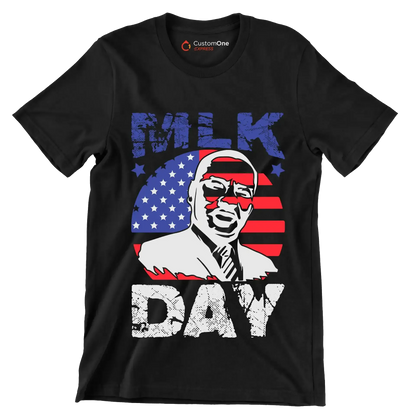Mlk day - Martin Luther King T-Shirt-Black-S-Custom One Express