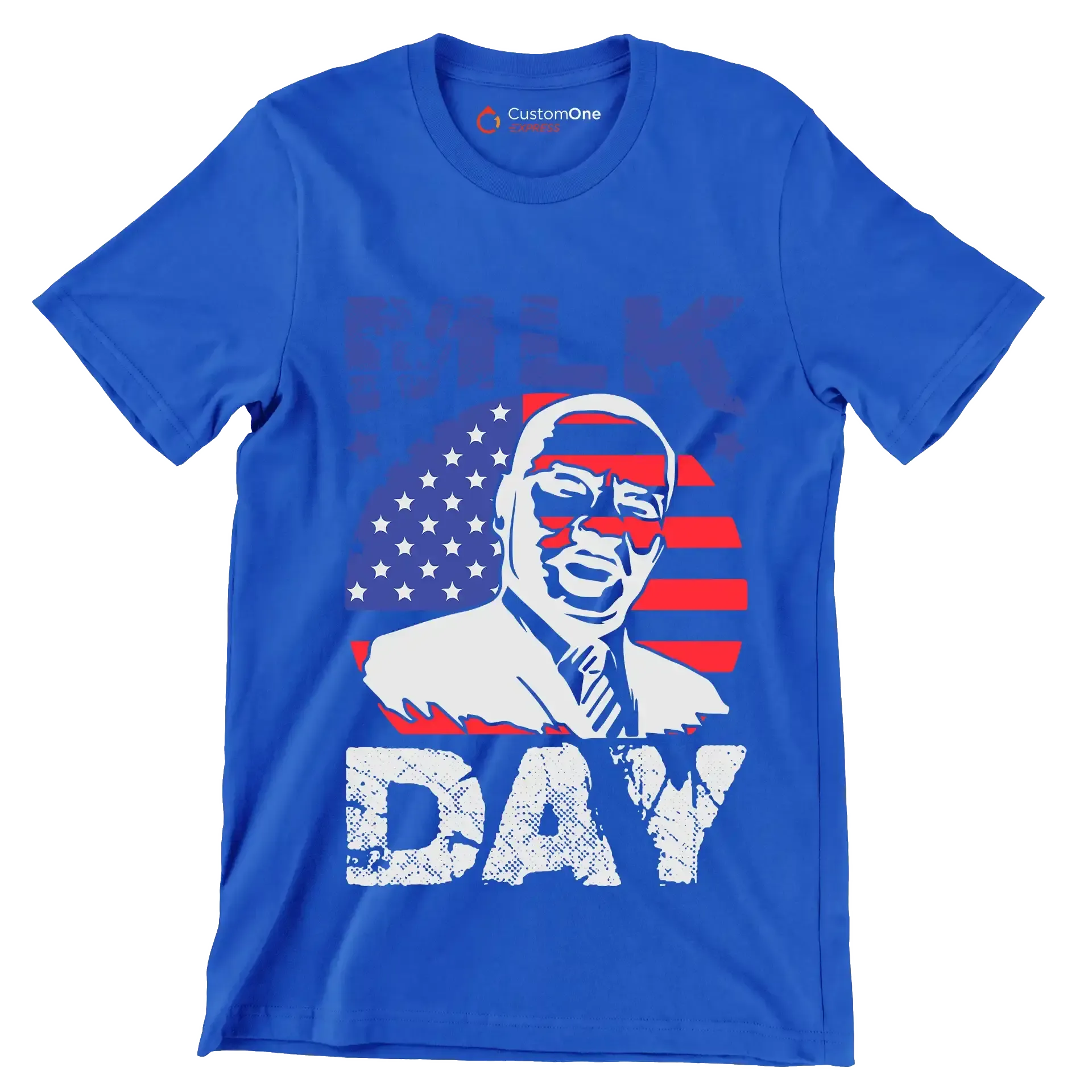 Mlk day - Martin Luther King T-Shirt-Blue-S-Custom One Express