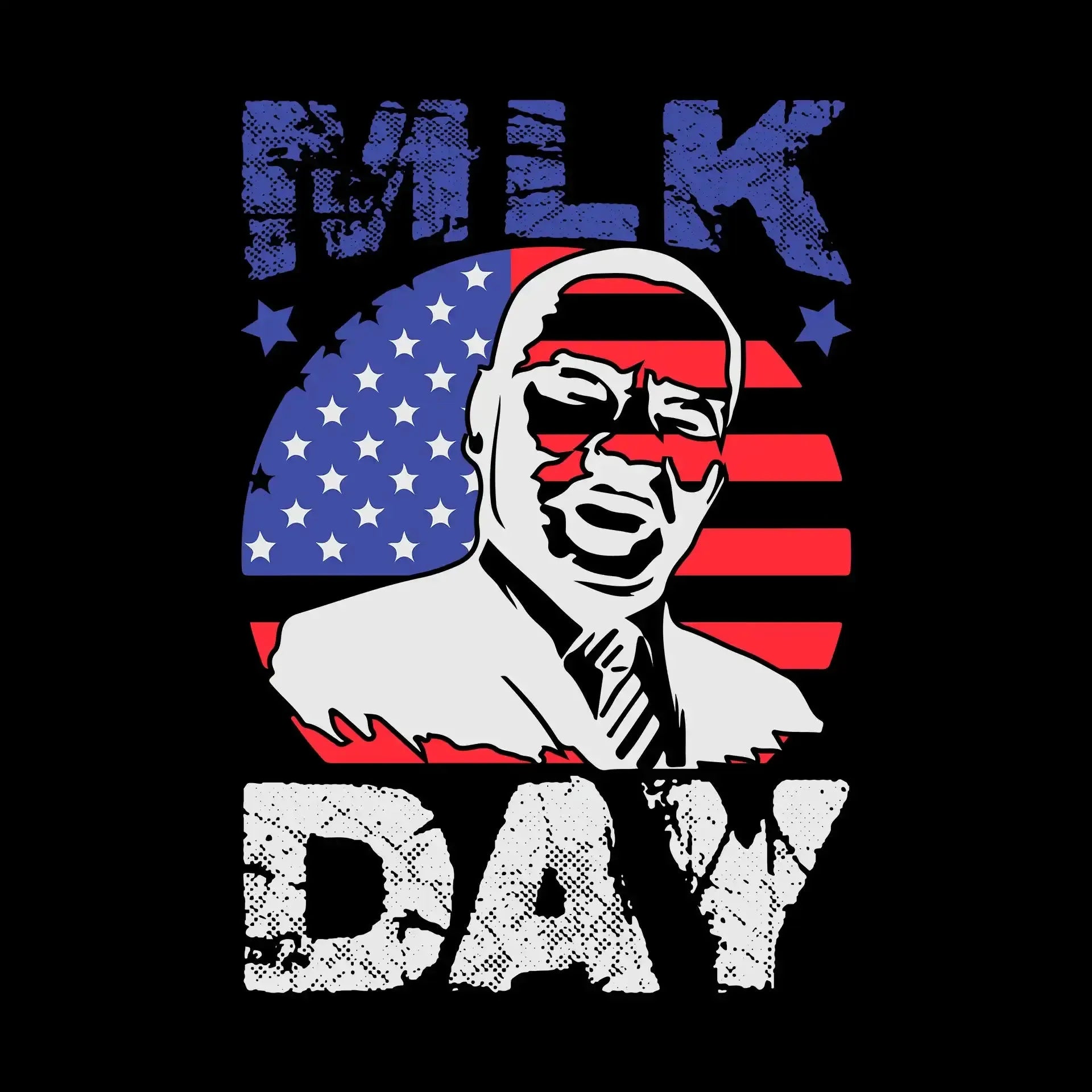 Mlk day - Martin Luther King T-Shirt-Black-S-Custom One Express