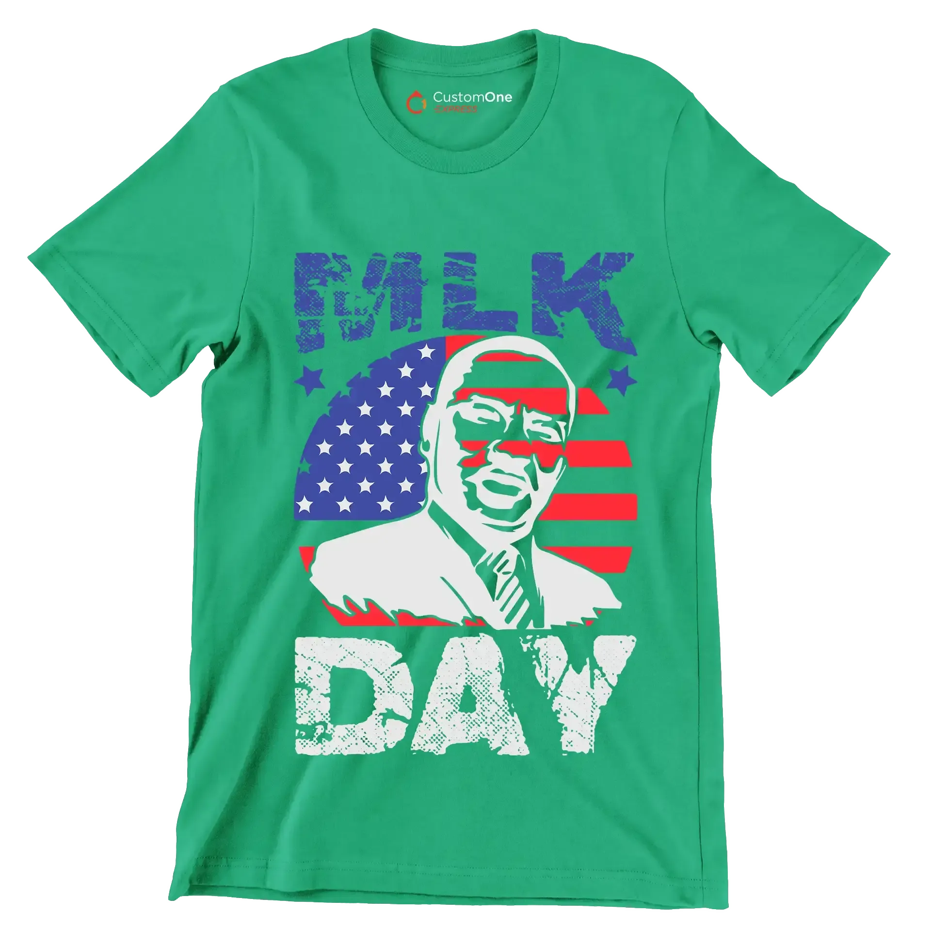 Mlk day - Martin Luther King T-Shirt-Green-S-Custom One Express