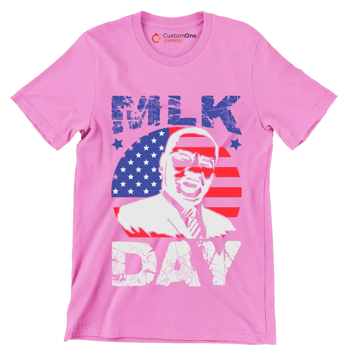 Mlk day - Martin Luther King T-Shirt-Pink-S-Custom One Express