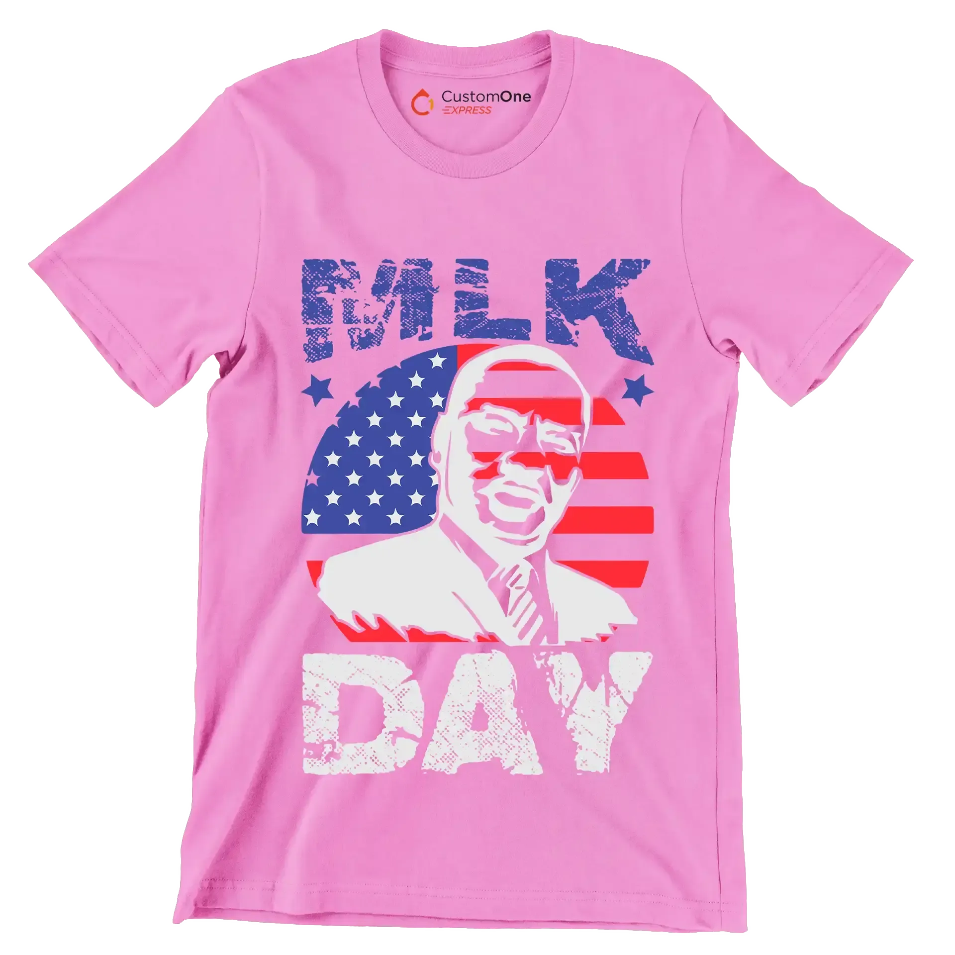 Mlk day - Martin Luther King T-Shirt-Pink-S-Custom One Express