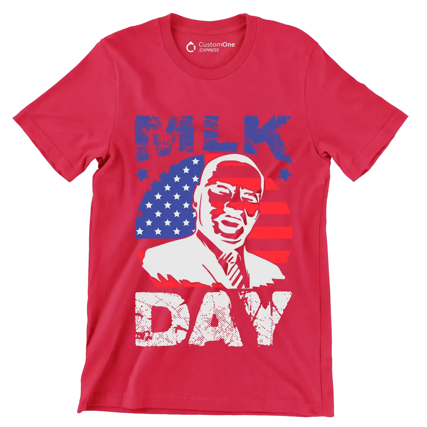 Mlk day - Martin Luther King T-Shirt-Red-S-Custom One Express