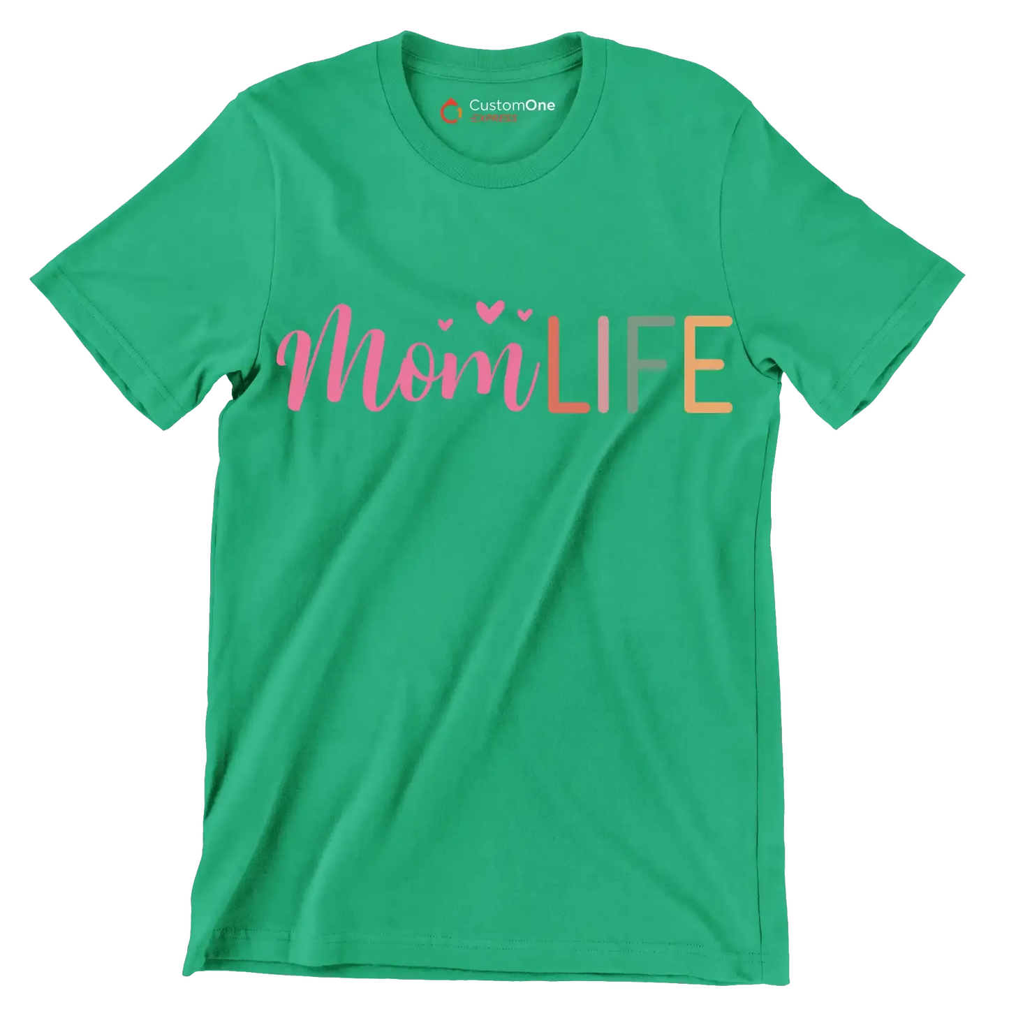 Mom Life - Mother’s Day T-Shirt-Green-S-Custom One Express