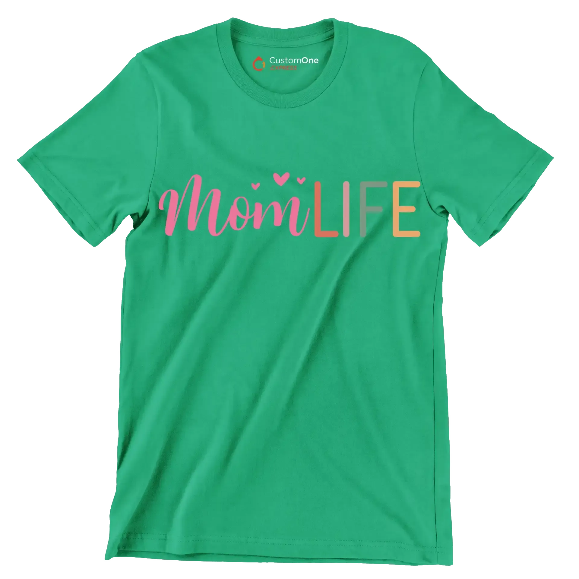 Mom Life - Mother’s Day T-Shirt-Green-S-Custom One Express