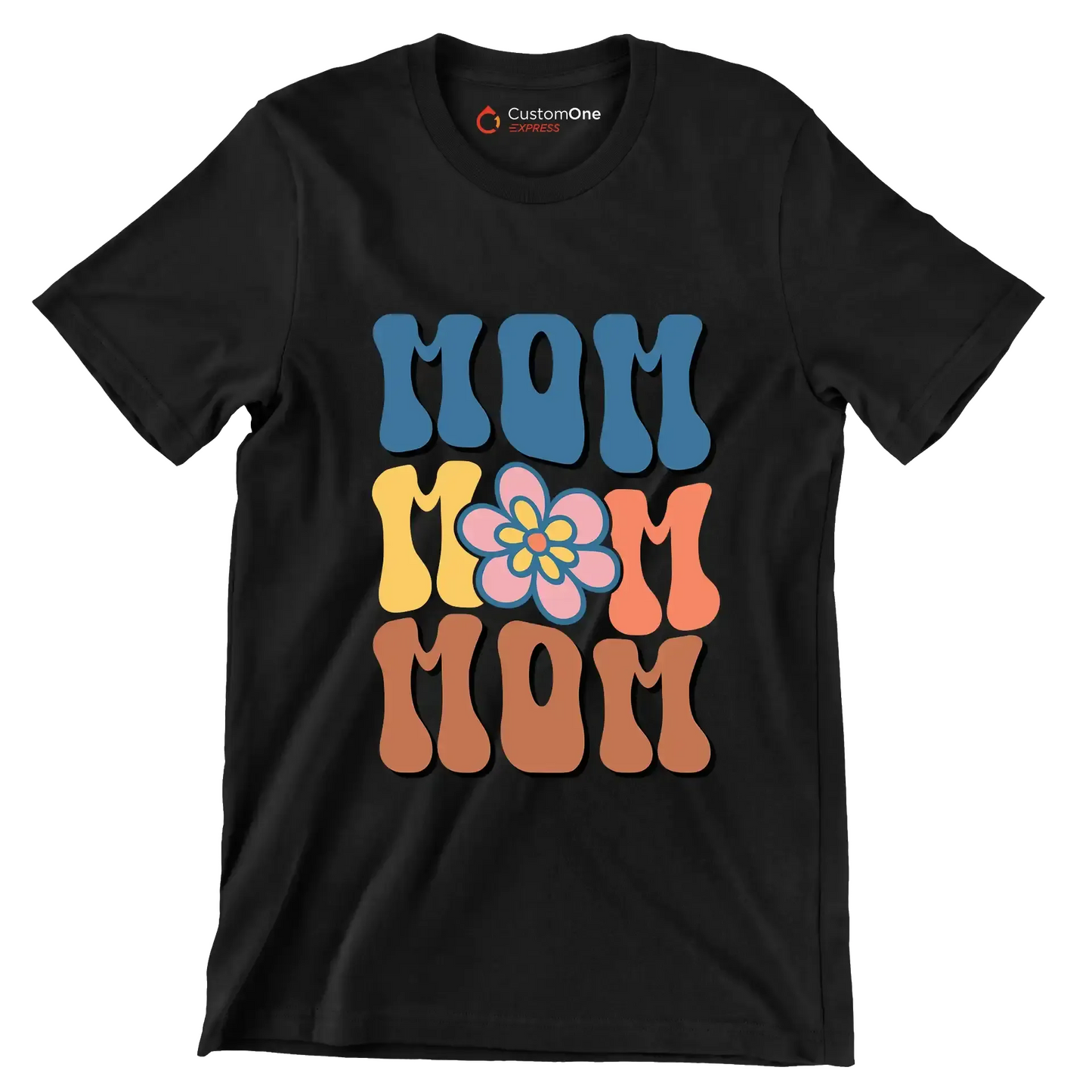 Mom Mom Mom - Mother’s Day T-Shirt-Black-S-Custom One Express