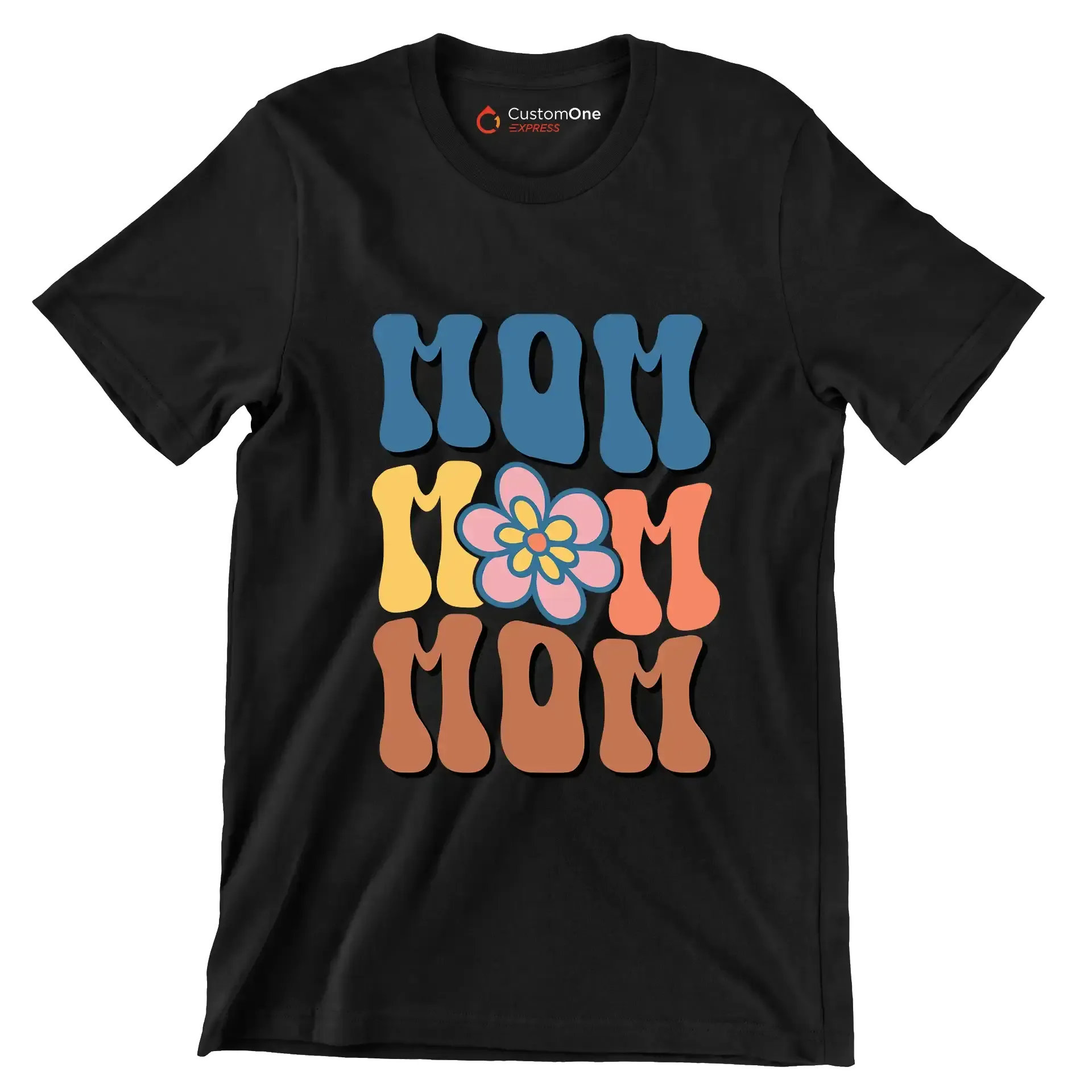 Mom Mom Mom - Mother’s Day T-Shirt-Black-S-Custom One Express