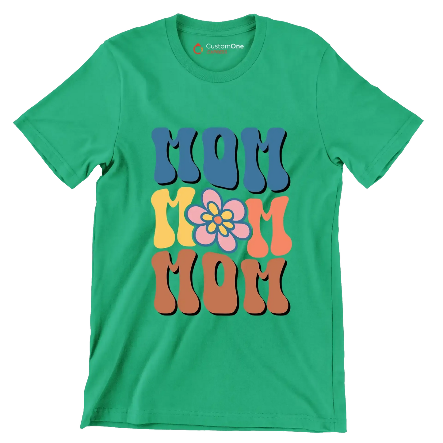 Mom Mom Mom - Mother’s Day T-Shirt-Green-S-Custom One Express