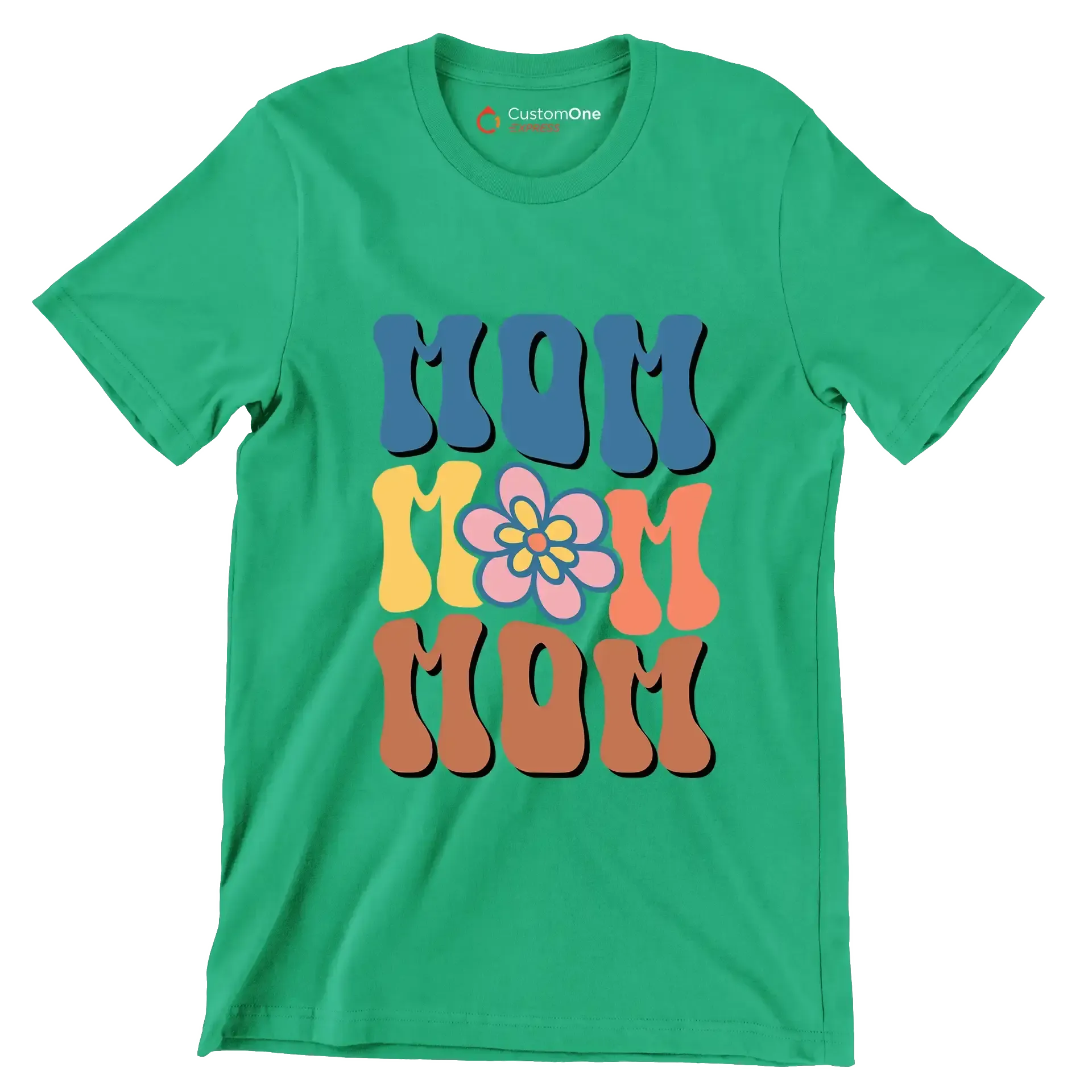 Mom Mom Mom - Mother’s Day T-Shirt-Green-S-Custom One Express